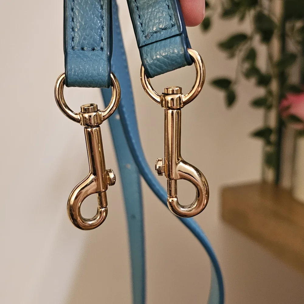 Coach Teal and Gold Crossbody Strap - Picture 2 of 4